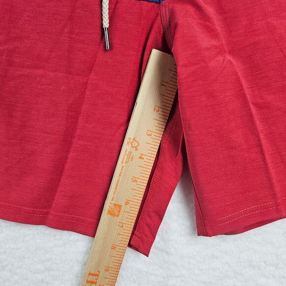 Fair Harbor (Mens Size 33") 8" Drawstring Board Swim Shorts‎ Blue Red Nautilus - Picture 4 of 4